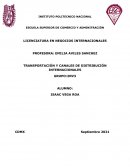 TRANSPORTACIÓN Y CANALES DE DISTRIBUCIÓN INTERNACIONALES