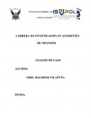 ANÁLISIS DEL ACCIDENTE DE TRÁNSITO