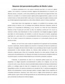 RESUMEN DEL PENSAMIENTO POLITICO DE LUTERO