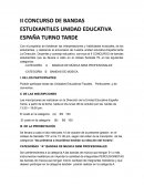 CONCURSO DE BANDAS ESTUDIANTILES UNIDAD EDUCATIVA ESPAÑA