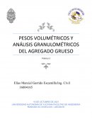 PESOS VOLUMÉTRICOS Y ANÁLISIS GRANULOMÉTRICOS DEL AGREGADO GRUESO