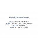 RECOPILACIÓN DE SIMULACIONES. CIRCUITOS ELÉCTRICOS 1