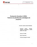 Informe de planificación estratégica de proyecto