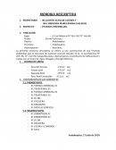 MEMORIA DESCRIPTIVA . PROYECTO : VIVIENDA UNIFAMILIAR