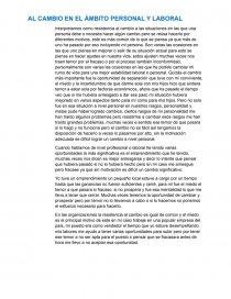 AL CAMBIO EN EL ÁMBITO PERSONAL Y LABORAL. Página 1