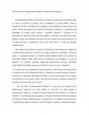 Diferencias de la administración publica y financiera