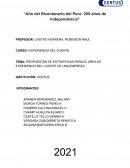 PROPUESTAS DE ESTRATEGIAS PARA EL ÁREA DE EXPERIENCIA DEL CLIENTE DE UNA EMPRESA