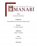 Escritura de una historia.Se escucha un aleteo