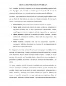 Ensayo ciencia tecnologia y sociedad