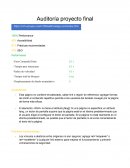 Auditoría proyecto final