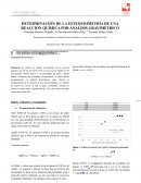 DETERMINACIÓN DE LA ESTEQUIOMETRÍA DE UNA REACCIÓN QUÍMICA POR ANÁLISIS GRAVIMÉTRICO