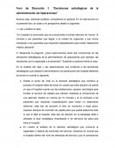 Decisiones estratégicas de la administración de operaciones