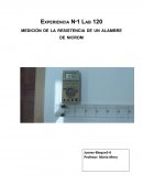 Experiencia 1 Fisica 110 medición de la resistencia de un alambre de nicrom