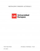 MOTIVACIÓN Y EMOCIÓN: ACTIVIDAD 2