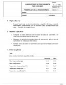 Primera Ley de la Termodinámica