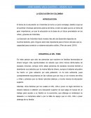 LA EDUCACIÓN EN COLOMBIA
