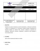 ELABORACIÓN DEL PROCEDIMIENTO DE OPERACIONES ESTANDAR