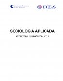 SOCIOLOGÍA APLICADA . ACTIVIDAD PEDAGÓGICA