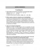 Cuestionario química inorgánica