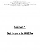 Del liceo a la UNEFA