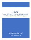 Ensayo "Lo que pasa entre nosotros"