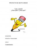 Proyecto de sexto Lengua