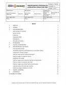 Procedimiento de trabajo sondaje diamantino