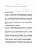 Las reformas estructurales de 2012-2018: avances y pendientes en la ruta de México hacia un crecimiento económico robusto e incluyente.