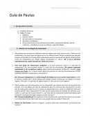 Guía de pautas. Relación con la categoría de restaurantes