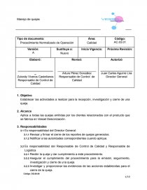 Procedimiento Normalizado de Operación. Página 1