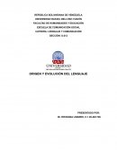 ORIGEN Y EVOLUCIÓN DEL LENGUAJE