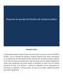 Resumen de apuntes de Derecho del comercio exterior