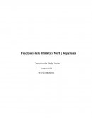 Funciones de la Ofimática Word y Copy Paste