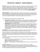 PERCEPCIÓN Y AMBIENTE – IMAGEN AMBIENTAL