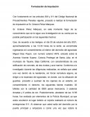 Formulacion de Imputacion