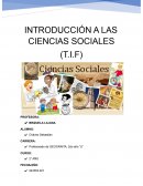 INTRODUCCION A LAS CIENCIAS SOCIALES