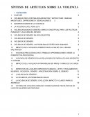 Síntesis del artículo sobre VIOLENCIA