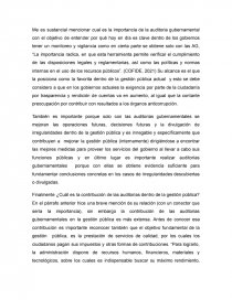 La auditoría gubernamental, un enlace con la gestión publica. Página 8