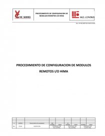 PROCEDIMIENTO DE CONFIGURACION DE MODULOS REMOTOS I/O HIMA. Página 1