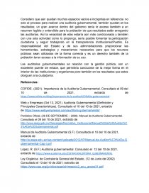 La auditoría gubernamental, un enlace con la gestión publica. Página 10