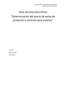 Determinación del precio de venta de productos y servicios para eventos