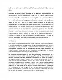 La auditoría gubernamental, un enlace con la gestión publica. Página 9