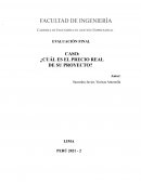 CASO: ¿CUÁL ES EL PRECIO REAL DE SU PROYECTO?