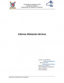 Informe Dilatación térmica