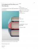 La evaluación de los niños en el Nivel Inicial