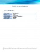 Clases de las relaciones laborales
