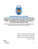 Análisis de comentarios de usuarios de la red social Twitter