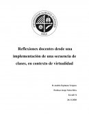 Reflexiones sobre la enseñanza en contexto virtual