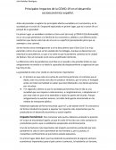 Principales Impactos de la COVID-19 en el desarrollo socioeconómico español