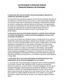 Las Psicologías en Educación Especial